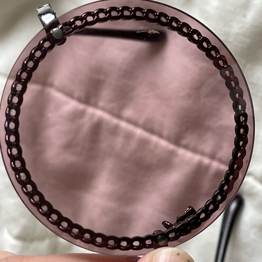 Chanel Silver Tone/Pink 4245 Chain Detail Round Sunglasses - Picture 9 of 14